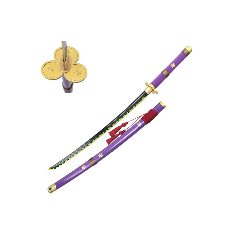 Katana Non Affilata in legno - Replica One Piece Enma Viola FL23508.55